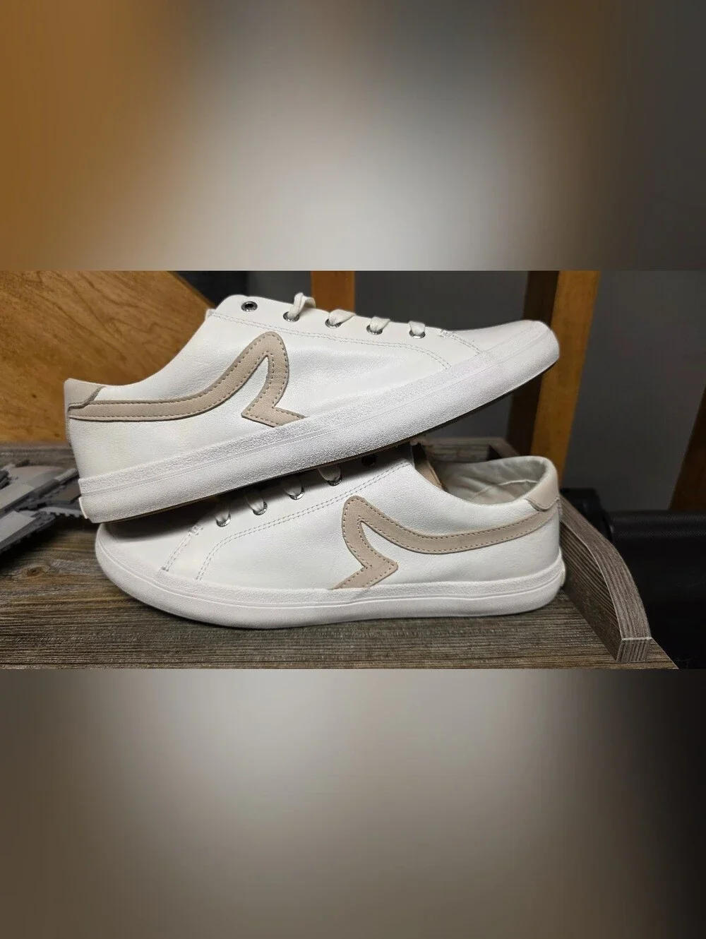 NWT Sperry Sandy LTT White Leather Lace-Up Sneakers Size 11